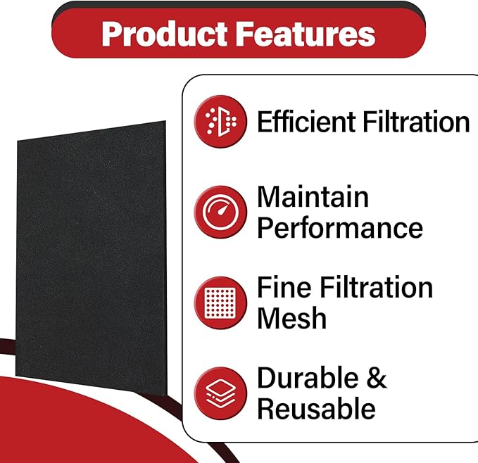 12 Pcs Range Hood Charcoal Filter Compatible with Broan-NuTone 43000 Series Range Hood, Replace Part Number BP58, 7.75" x 10.5" Charcoal Filter, Effectively Absorb Kitchen Fumes