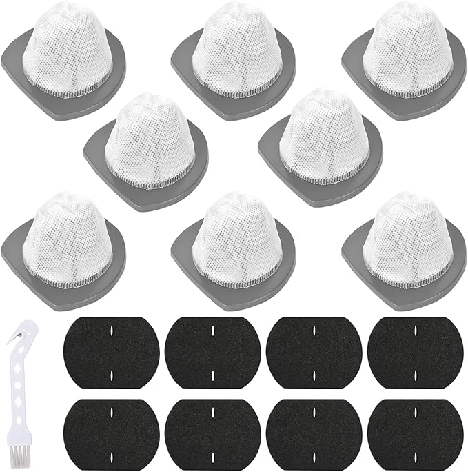 8 PACK 2033 Replacement Filter Compatible with Bissell Featherweight Stick Lightweight Bagless Vacuum Cleaner 20331, 20333, 20334, 20336, 20339, 2033M,8 Mesh Filter 8 Foam Filters, Replace No.#1611508