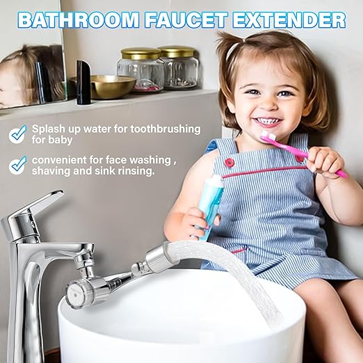 Water Filter for Sink Faucet,1080° Rotating Tap Extender, Remove Chlorine, Taste,Odor More Than 99% Relieve Dry, Rough&Itchy Senstive Skin for Bathroom Face Wash (3pcs Filter Replacements)