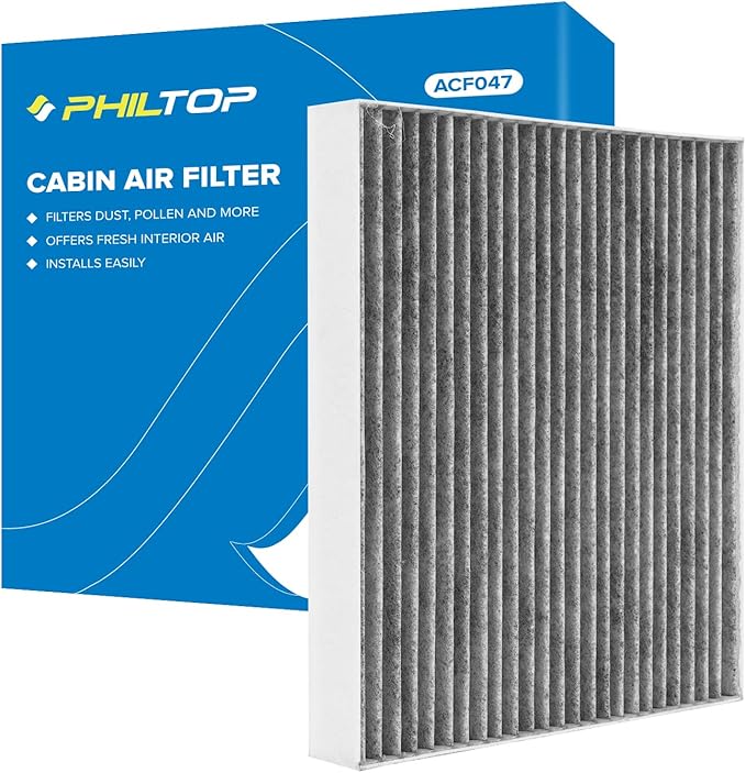 PHILTOP Cabin Air Filter w/Activated Carbon, Compatible with CF12160 Hyundai Tucson 2016-2021, Kona 2018-2023, Venue 2020-2026, Veloster 2019-2021, Veloster N 2019-2022, Kona N 2022-2023