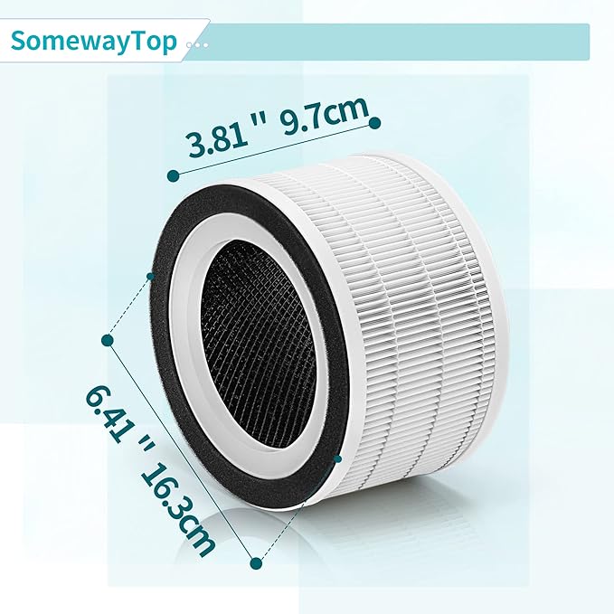 4 Packs Air Filter Replacement Compatible with A-floia Air P urifier Fillo/Halo/Allo and Mooka Allo Match ASIN: B088FHCS83/B07JG1R2GB/B09M799DT4/B07WR2CT7V 3-IN-1 Filtration