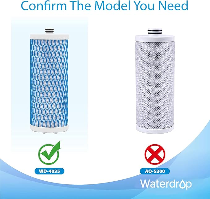 Waterdrop Countertop Water Filter, Replacement for Aquasana® Filter Replacement, AQ-4035®, AQ 4025, Will Fit AQ4000, AQ4050, AQ4500 Drinking Water Systems