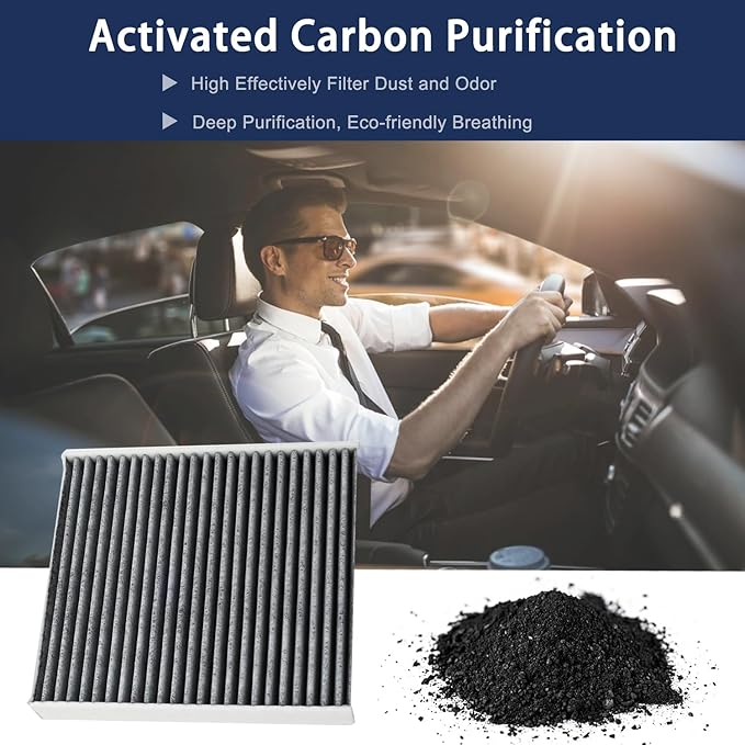 Cabin Air Filter for Hyundai Kona 18-22, Tucson 16-21, Kia Sportage 17-22, Seltos 21-24, Soul 20-24, Veloster 19-21, Venue 20-24 and More, with Activate Carbon Replacement for CF12160
