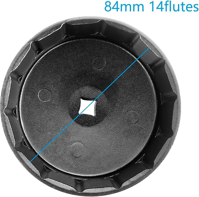 Oil Filter Wrench Compatible With Mercedes-Benz Sprinter Jeep and Dodge. 84mm 14Flutes Oil Filter Cap Socket Removal Tool for Changing Oil
