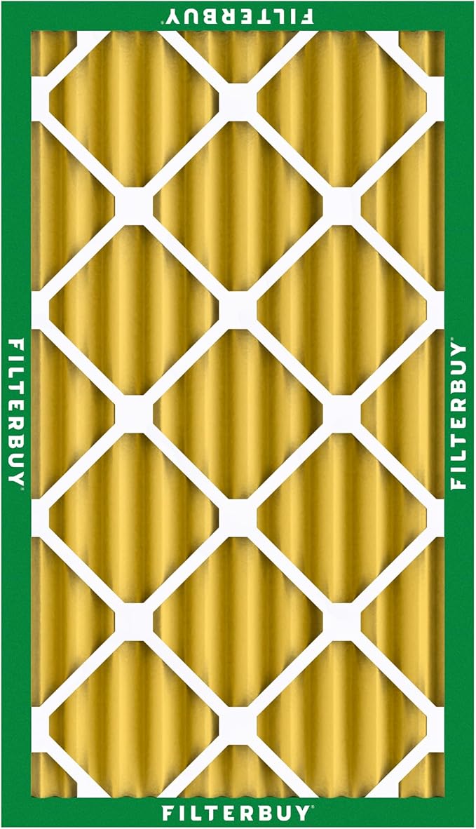 Filterbuy 14x25x4 Air Filter MERV 11 Superior Pet & Allergy Defense (1-Pack), Electrostatic Pleated HVAC AC Furnace Filters Replacement (Actual Size: 13.88 x 24.88 x 3.63)