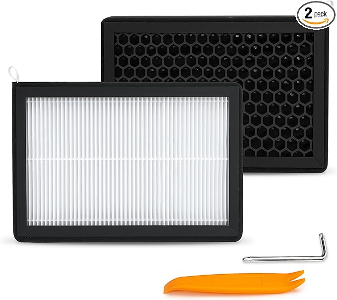 HEPA Cabin Air Filter Replacement for Tesla Model 3 & Model Y (2-Pack) - with Easy Installation Tools