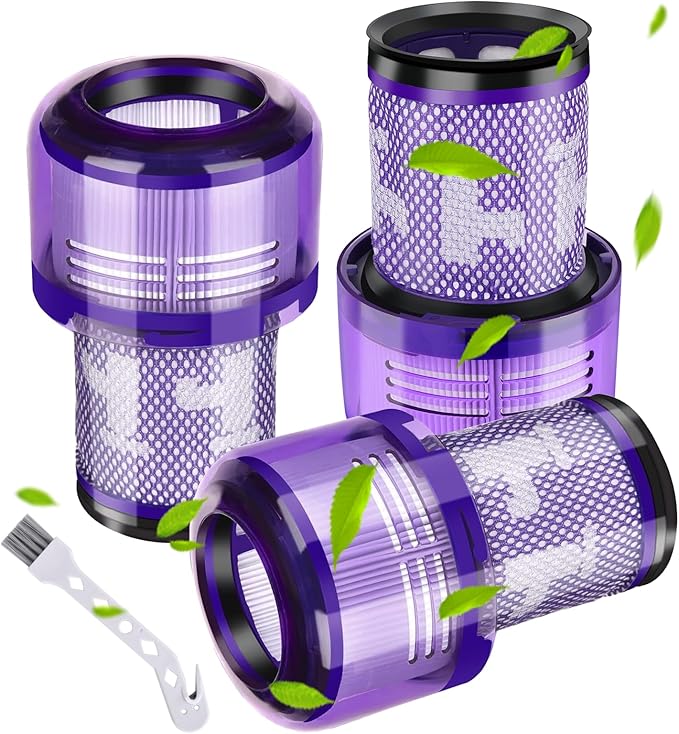 3 Pack V12 Filters for V12 Detect Slim, Detect Slim Animal, Slim+ Cordless Vacuum and V12 Slim Absolute Vacuums, SV34, SV35 Vacuums, Compare to Part 971517-01