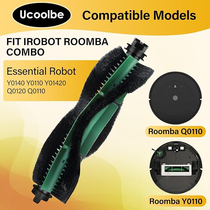 Replacement Parts for iRobot Roomba Essential Series 104, 105 Vac/Combo, 205, Y0110 Y0140, Q0120 Q0110 Q0520 Vacuum Cleaner, Brush Rollers, Side Brushes, Filters, Mop Pad, Brush Tool Kit 14 Pack