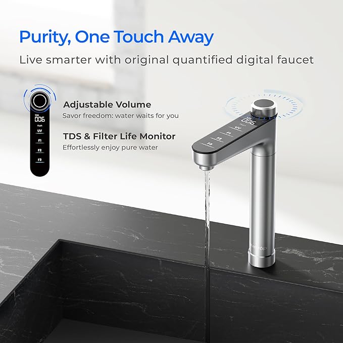 Waterdrop X16-BAS Reverse Osmosis Water Filter, Alkaline Mineral, NSF/ANSI 42&58&372 Certified, 1600 GPD, 11-Stage Filtration, UnderSink RO, 3:1 Pure to Drain, Smart Stainless Steel Faucet, BPA Free