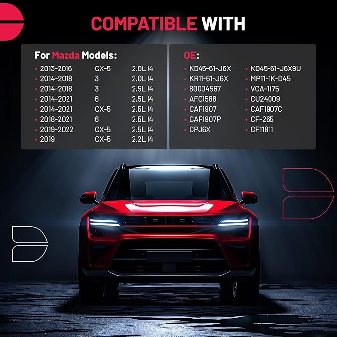 BDFHYK Cabin Air Filter CF11811 Car Air Filter with Activated Carbon Compatible with Mazda 3 2014 2015 2016 2017 2018, 6 2014-2021, CX-5 2013-2022