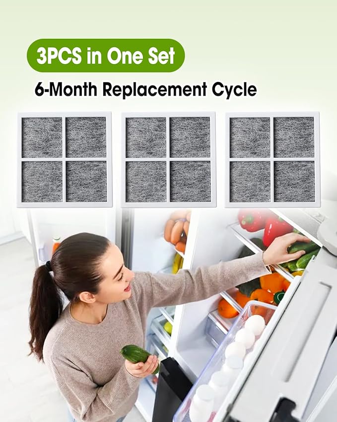 3PCS Refrigerator Air Filter Replacement Compatible with LG Refrigerator Models LRFXS2503S LFX31945ST LRMVC2306D LFXS30796D LFXS26596D LPXS30866D