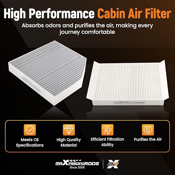 maXpeedingrods 2058350147 CAF90229C 2-Pack Cabin Air Filter for Mercedes-Benz C300, C350E, C400, C43 AMG, C63 AMG, CLS450, E300, E400, E43 AMG, E450, GLC300, GLC43 AMG, GLC63 AMG S