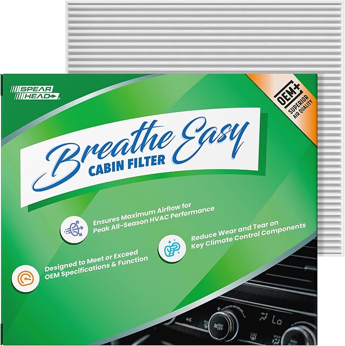 Spearhead OEM+ Particulate Breathe Easy Cabin Filter | Fits Select 2016-2025 Hyundai/Kia Like OEM | Provides Max Airflow & Enhanced Performance (BE-160P)