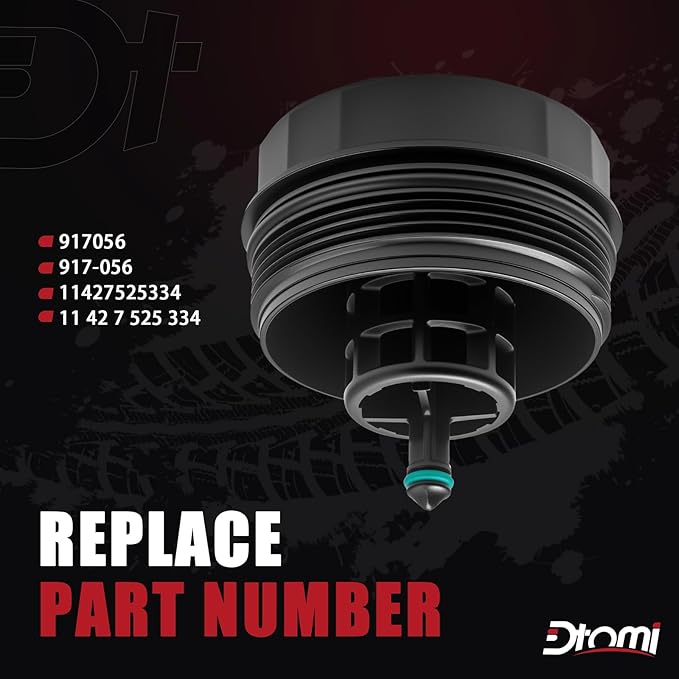 Oil Filter Housing Cover Cap Compatible With BMW Vehicle 128i 135i 528i 528i 328i 335i 530i 740i X3 X5 X6 2006-2016 Replace# 11427525334 Engine Oil Fitter Cover