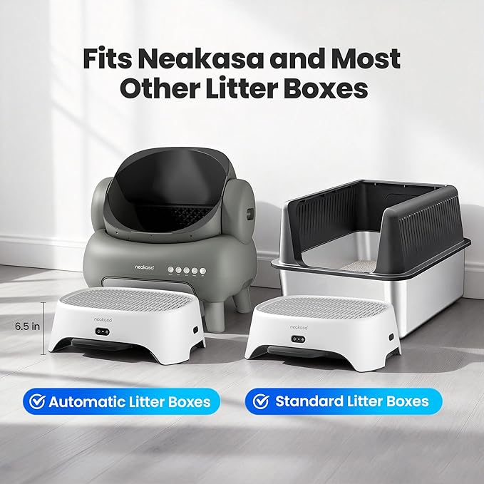 Neakasa Airstep, 2-in-1 Litter Box Air Purifier & Cat Step, 3-Mode Odor, Dust & Pet Hair Control, Air Filter Compatible with M1 Plus / M1 Lite and Most Automatic & Traditional Litter Boxes