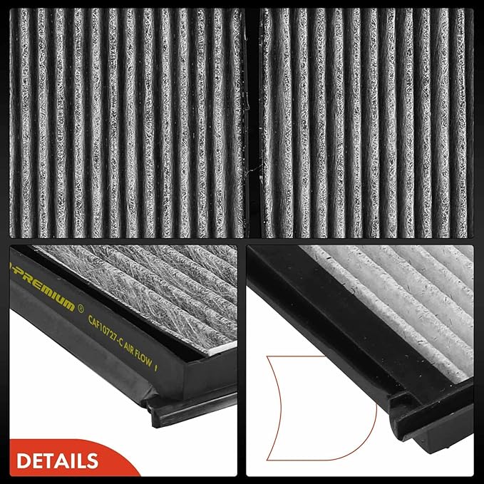 A-Premium Cabin Air Filter w/Activated Carbon Compatible with BMW 323i, 325i, 325xi, 328i, 328i xDrive, 328xi, 330i, 330xi, 335d, 335i, 335is, 335xi, X1, 1 Series M, 128i, 135i, 135is