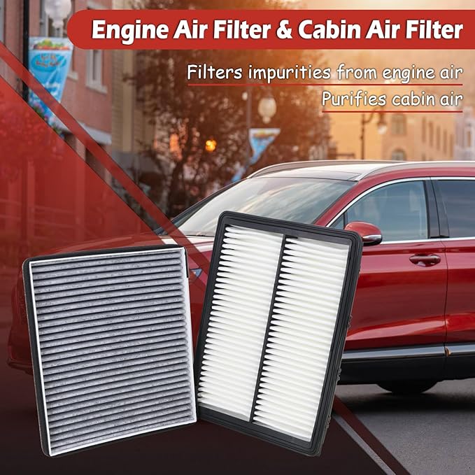 28113-A9100 Engine Air Filter and 97133-J5000 Cabin Air Filter kit Compatible with 2019-2020 Hyundai Santa Fe 2.0L 2.4L 2020-2025 Kia Telluride 3.8L Replaces CA11943 97133-3M000