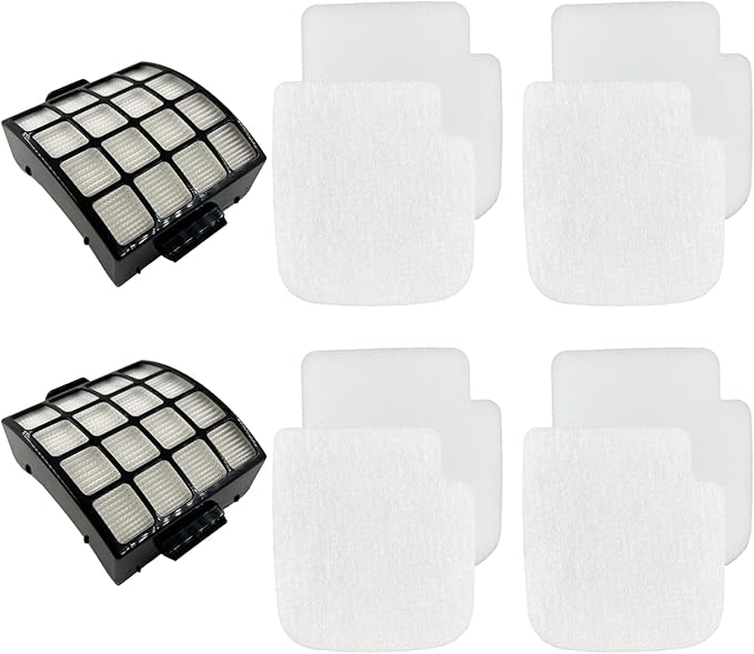 Dttery AZ3002 Filter Kit Replacement for Shark Stratos DuoClean PowerFins HairPro Powered Lift-Away Upright Vacuum Cleaner AZ3002 AZ3000 AZ3000W, 4 Foam, 4 Felt, 2 HEPA