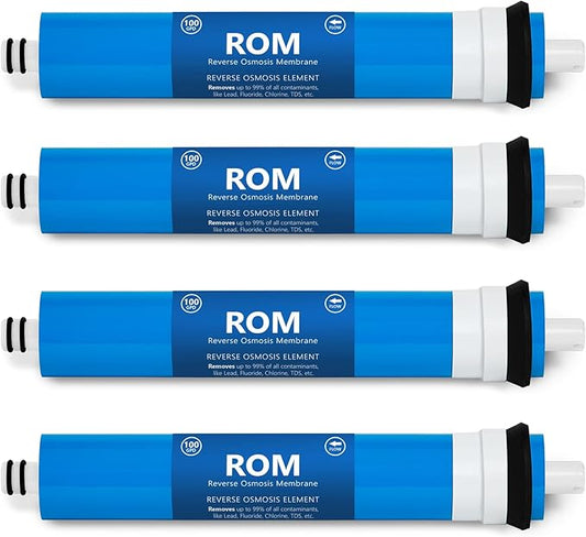 Express Water – 4 Pack Reverse Osmosis Membrane – RO Membrane 100 GPD Water Filter Replacement – Under Sink and Reverse Osmosis System
