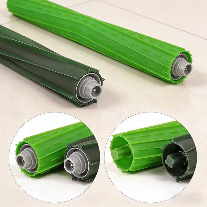 2 Sets Replacement for iRobot Roomba Replacement Parts, Rubber Roller Brushes for iRobot Roomba E & I & J Series i1 i1+ i2 i3 i3+ i4 i4+ i6 i6+ i7 i7+ i8 i8+ Plus E5 E6 E7 j6+ j8+ Vacuum Cleaner