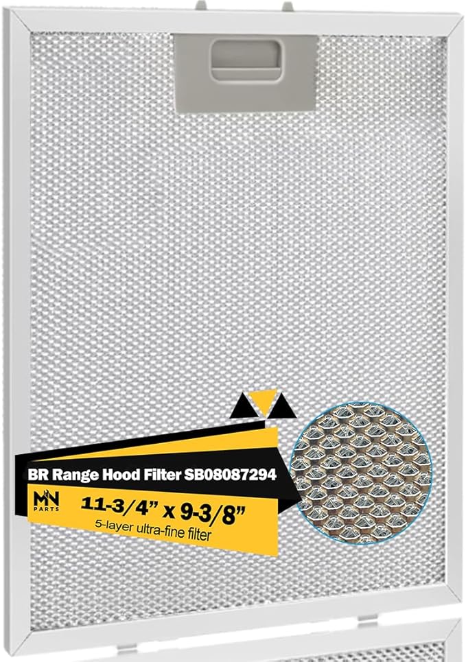 SB08087294 Range Hood Filter 11.75"x9.40" for Broan Range Hoods Aluminum Grease Filter for Kitchen Exhaust Fan Vent
