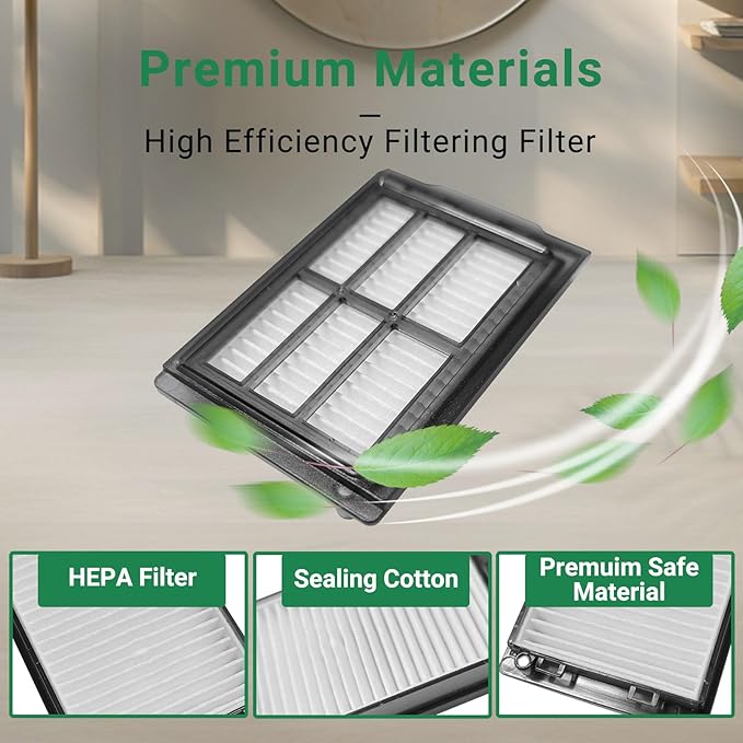 Roomba 505/405 Replacement HEPA Filter for iRobot Roomba Plus 505/405 Combo Robot Vacuum Cleaner 6 Pack Accessories Kit