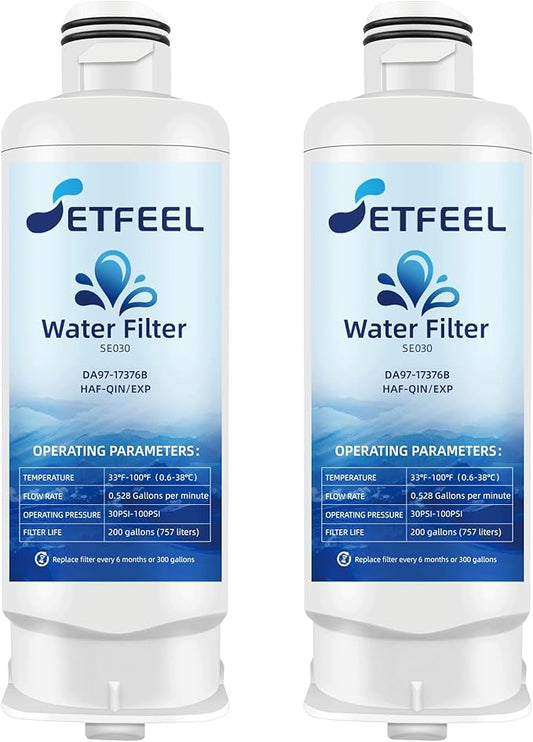 DA97-17376B Water Filter Replacement for Samsung Refrigerator Rs27t5200sr Rs22t5201sr rf28r7201sr Rf27t5201sr Rf29a9671sr Haf-qin/exp rf27t5241sr rf28t5001sr rf27t5201sg rf28r7351sr, 2 Pack