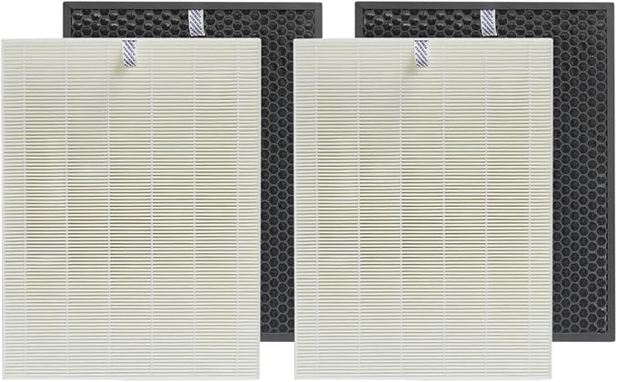 PUREBURG Replacement Filter Compatible with WINIX 5510 5520 Air Purifiers,2-Pack H13 True HEPA Advanced Carbon Filter) Filter Q /1712-0123-00, For Air Clean Dust VOCs Odor Remove