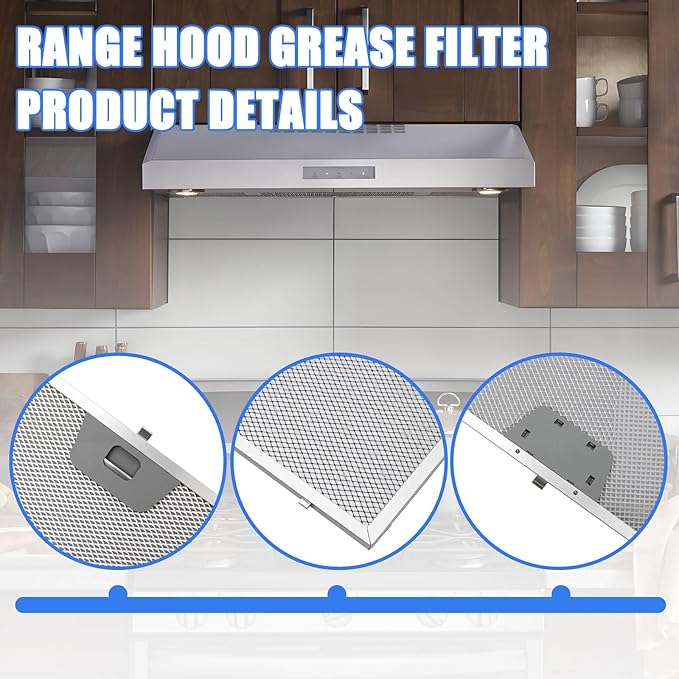 Range Hood Grease Filter Fit For GE Range Hood, 14-1/2 x 10 Inches Grease Filter Replace For WB02X24873