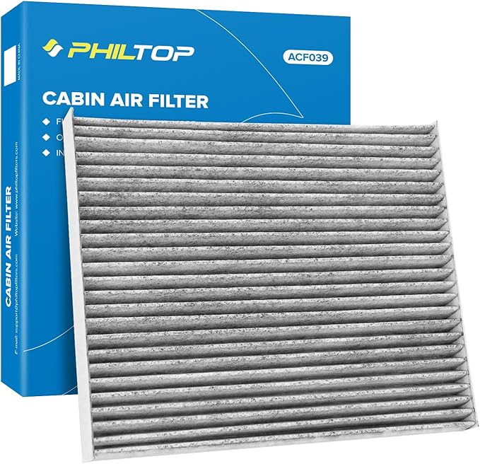 PHILTOP Cabin Air Filter w/Activated Carbon, Compatible with CF10728 Hyundai Elantra 2007-2016, Accent 2008-2011, Elantra GT 2013-2017, Elantra Coupe 2013-2014, Kia Forte 2014-2018, Forte5 2014-2018
