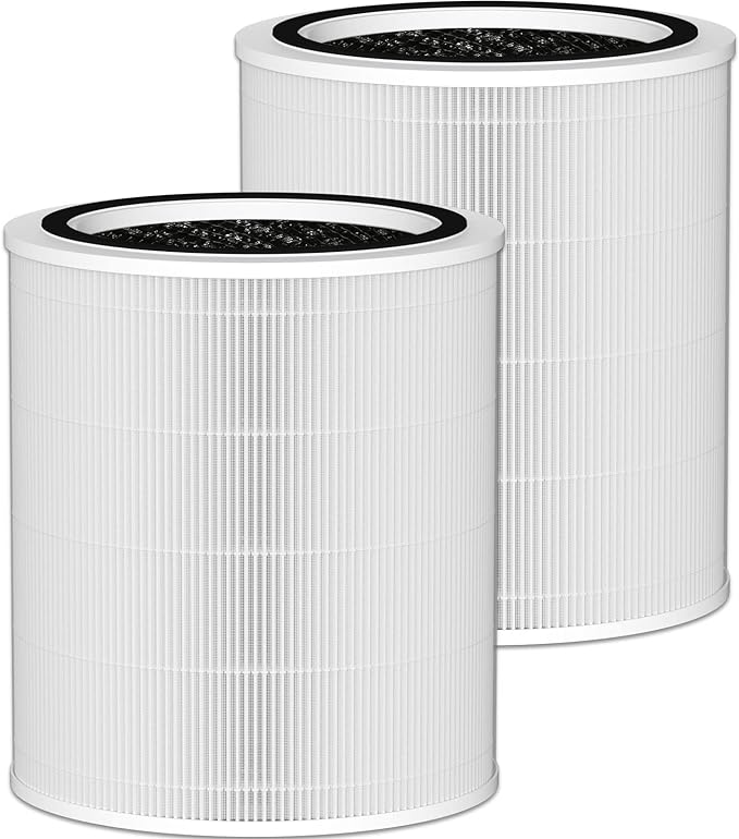 Carmerny Core 400S H13 True HEPA Replacement Filter Compatible with LEVOIT Core 400S Smart WiFi Air Cleaner Purifier, Core 400S-RF-PA (LRF-C401-YUS), 3-in-1 Activated Carbon Pre-Filter 2 Pack, White