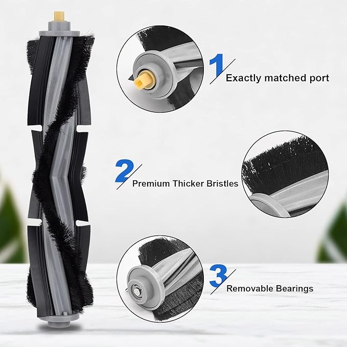 Replacement Parts for ECOVACS DEEBOT X1 OMNI Turbo T10 T20 Omni T20/T20 Max/T20 Pro Robot Vacuum Cleaner - Spare Accessories Kit Include 1 Main Brush 4 Side Brushes 4 Filter 4 Mop Pads 2 Dust bag