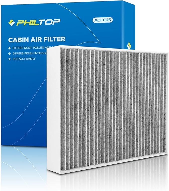 PHILTOP Cabin Air Filter w/Activated Carbon, Compatible with CF11472 Porsche 911 2016-2025, BMW 328i xDrive 2013-2016, 328i 2014-2016, 320i/320i xDrive 2013-2018, Filter Up Dust Pollen Odor
