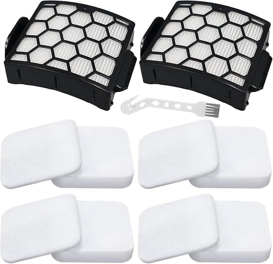 LA502 Filter Replacement for Shark LA502 LA300 LA301 LA322 LA500 LA500WM LA455 LA702 LA360 LA362 LA351 Rotator Lift-Away ADV DuoClean PowerFins Upright Vacuum, Part XFFK320 & XHF320, 2 HEPA 4 Foam