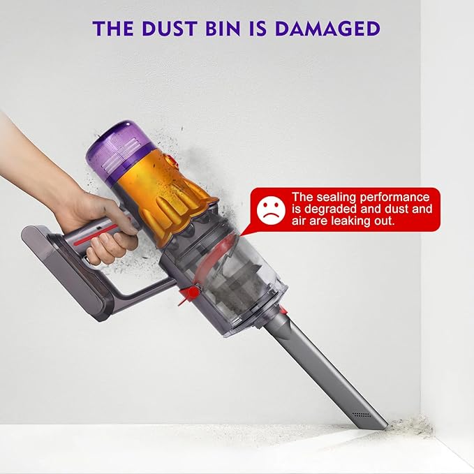 Dust Bin Compatible with Dyson SV30 SV46 SV20 V12 Detect Slim/SV18 V10 Digital Slim Vacuum Cleaner Canister Attachment Parts, Release Bin Compatible with Dyson Cordless Vacuum Part No.965272-01