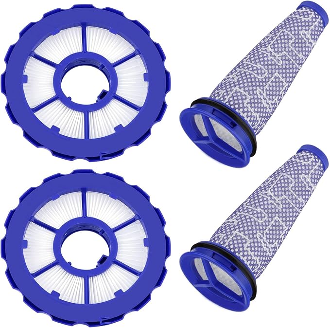 2 Pack HEPA Post-Motor Filters & 2 Pack Pre-Motor Filters Replacement for DC50, dy.son DC50 Animal and Multi Floor Complete Vacuum Cleaner, Replaces Part # 965081-01 & 965080-01