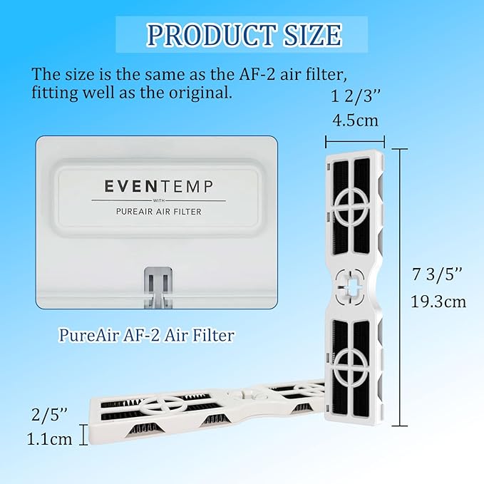 FRGPAAF2 Refrigerator Air Filter for Frigidaire PureAir AF-2 - Remove Odors with Carbon Technology - Compatible with Frigidaire Gallery Fridges, FRPAKRF, FRSS2323AS, FRFN2823AS, FRFC2323AS - 3 Packs