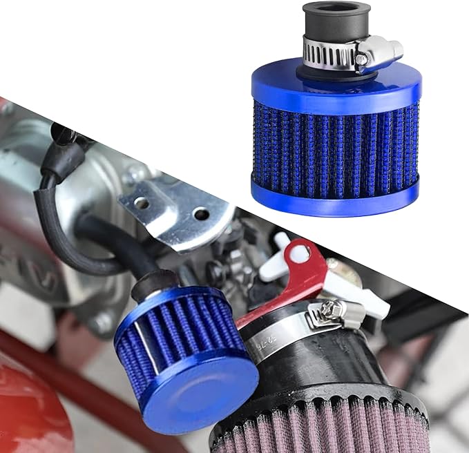 Breather Filter, Air Filter Valve Cover Breather, 12mm Mini Air Filter Vent Crankcase Breather, Air Filters Cold Air Intake Filter Breather, Car Accessories Universal for Car, Motorcycle