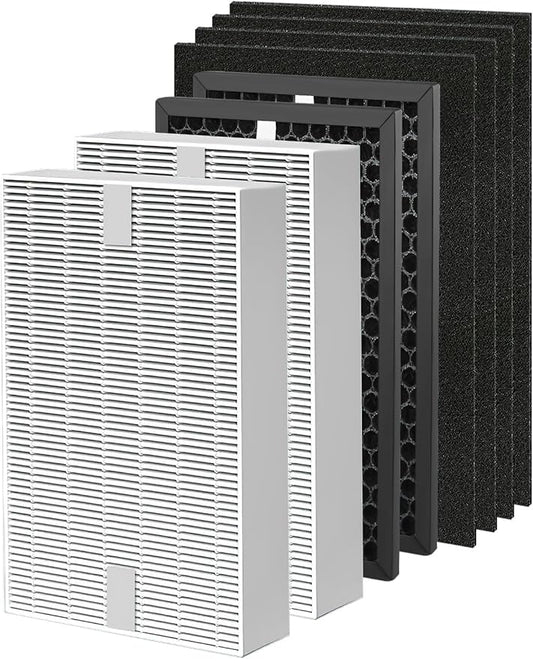 HPA5100B Replacement Filter Compatible with Honeywell Air Purifiers HPA5100 HPA5150 HPA3100, 2 Premium, 2 S Carbon and 4 A Pre-Filters, Part # HRF-R1 HRFSC1 HRF-ARVP100 HRF-A100