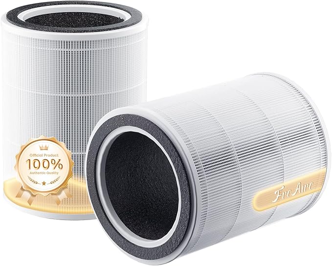 FreAire Air Purifier Replacement Filter for VisionAir HAP606 Air Purifier, 3-Stage Design with Activated Carbon, 2 Pack, White