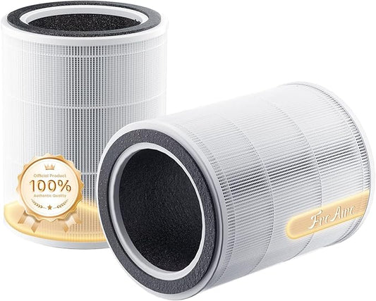 FreAire Air Purifier Replacement Filter for VisionAir HAP606 Air Purifier, 3-Stage Design with Activated Carbon, 2 Pack, White