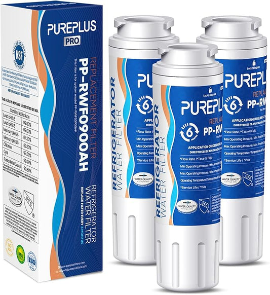 PUREPLUS UKF8001 NSF 53&42 Certified Water Filter Replacement for Maytag UKF8001P, EDR4RXD1, Everydrop Filter 4, PUR 4396395, Puriclean II, UKF8001AXX-200, UKF8001AXX-750, RWF0900A Refrigerator, 3Pack