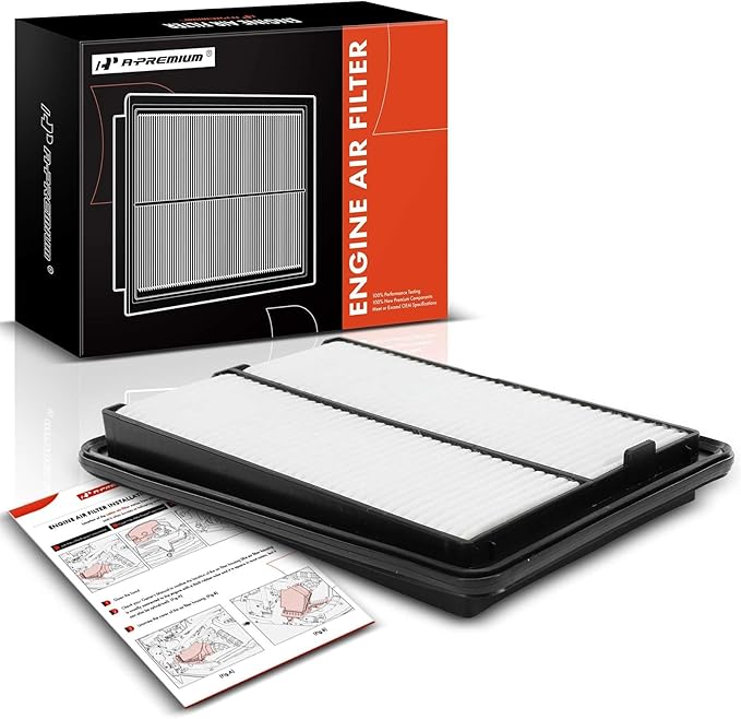 A-Premium Engine Air Filter Compatible with Nissan Models - Rogue(2014-2020), Rogue Sport(2017-2022), Qashqai(2017-2022) - Rigid Panel - Replace# 16546-4BA01