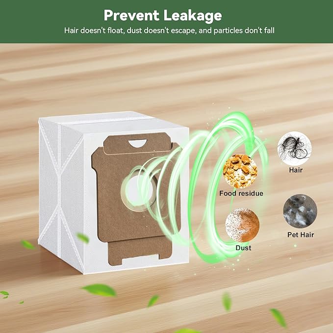 6 Pack Replacement Roomba Vacuum Bags for iRobot Roomba 104 105 405 505 705 Combo 10 Max, 2 Essential, i7+ i3+ i4+ i6+ i8+ j7+ j9+ s9+, i s j Series, All Clean Base Automatic Dirt Disposal Bags