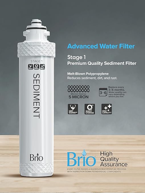 Brio Water Cooler Filter - Sediment - Compatible with Brio 300, 400, 500, 600, 700 Series - Easy Twist-On Replacement - 1 Count