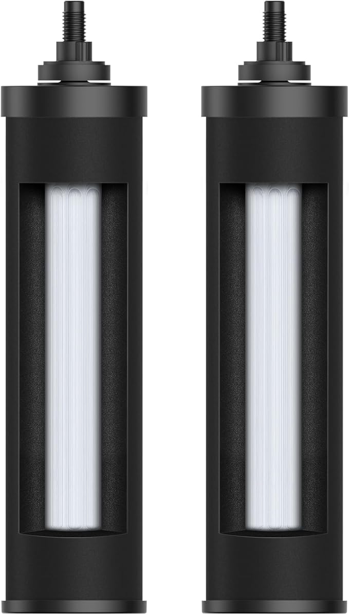 [New Upgraded Ultrafiltration] AQUA CREST Black Water Filter, Replacement for Berkey® BB9-2® Black Purification Elements, Berkey® Gravity Water Filter System, 2 Pack