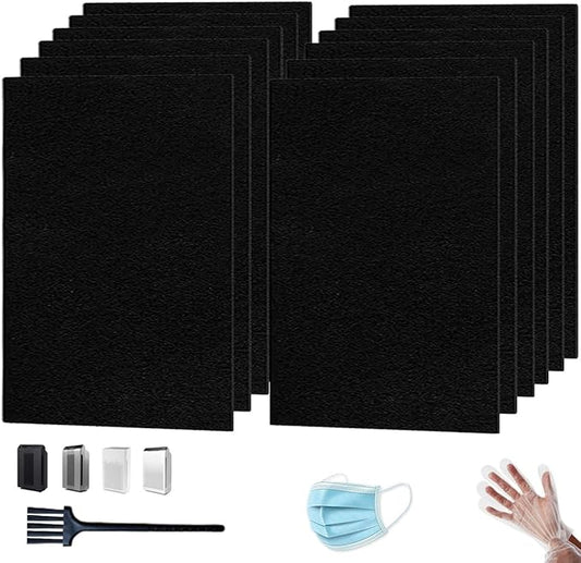 12-Pack Activated Carbon Pre-Filters Compatible with Winix AM90, C535, 5300, 5500 - Odor Control Part Filter A 115115 Size 21, 12.5” x 16.25” x 0.2” – Freshens Air & Enhances Filtration