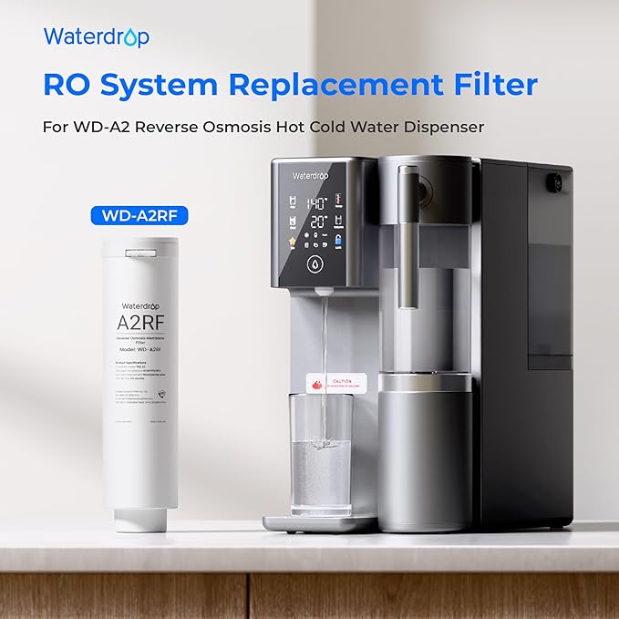 Waterdrop A2RF Filter, Replacement for Waterdrop A2 Countertop Reverse Osmosis System, 12-month Lifetime