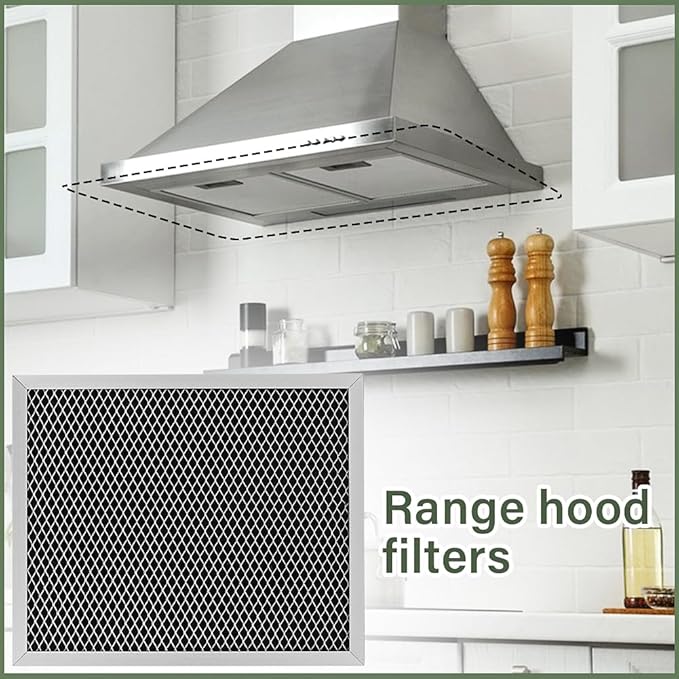 Range Hood Filter Replacement for Broan Nutone 41F, 97007696, 97005687, 10.5 x 8.74 Inch Aluminum Grease Vent Hood, Easy-Install Vent Cover for Stove Exhaust & Kitchen Air Purification