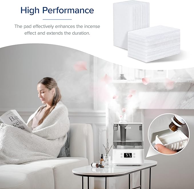 LEVOIT Aroma Pads 16 Pack, Humidifier Replacement Filters, Compatible with LV600S, Classic300S, LV600HH, OasisMist450S, Make The Fragrance Stronger and Longer Duration, White